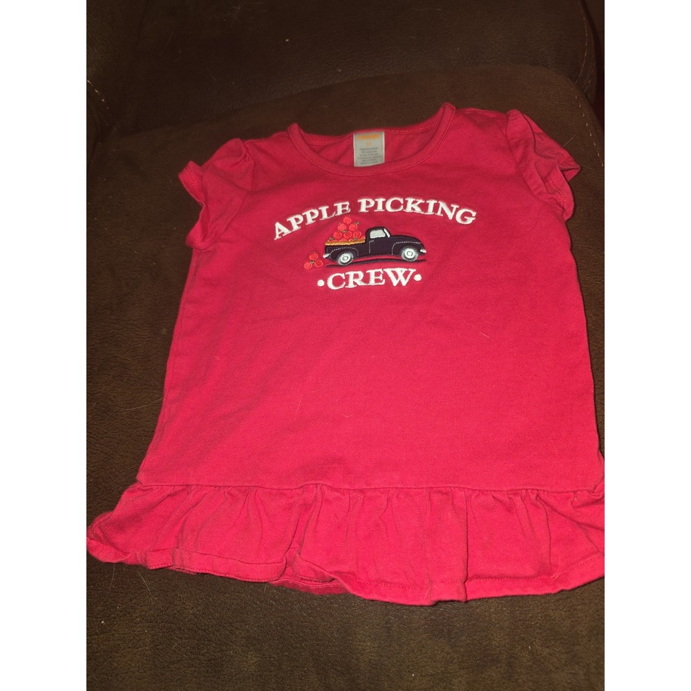 Gymboree apple picking crew fall autumn top size 5t back to school